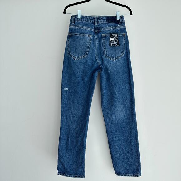 Ksubi Brooklyn Jeans Womens 25x29 Blue Denim High Rise Straight Leg - Picture 1 of 13